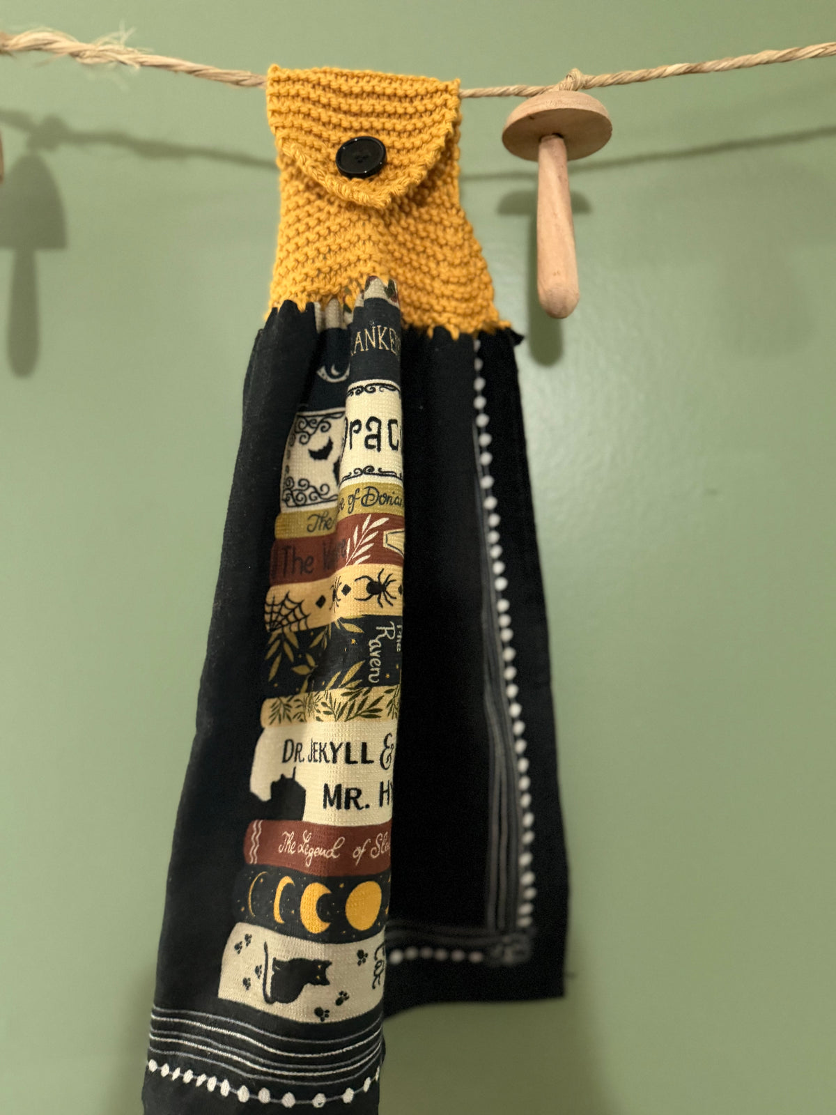 Book lovers spooky hanging towel