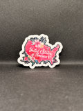 USA shimmer sticker