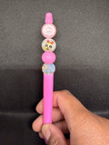 Pink beaded pen