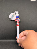 Patriotic badge reel pen