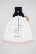 Knit top hanging towel
