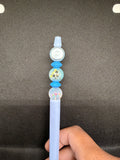 Blue beaded pen
