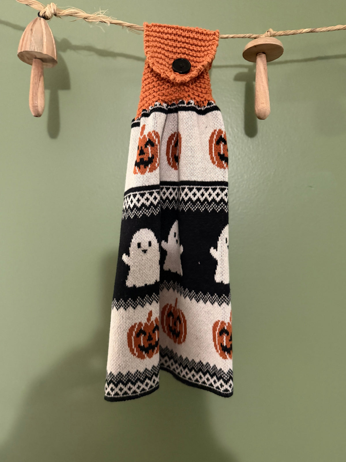 Halloween sweater hanging towel