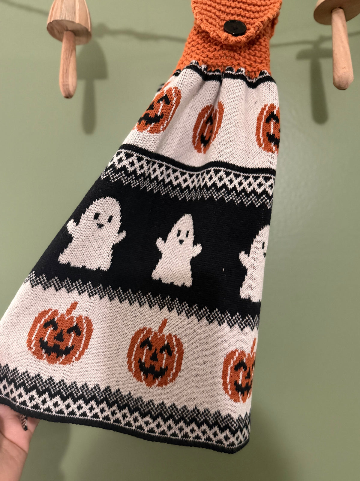 Halloween sweater hanging towel