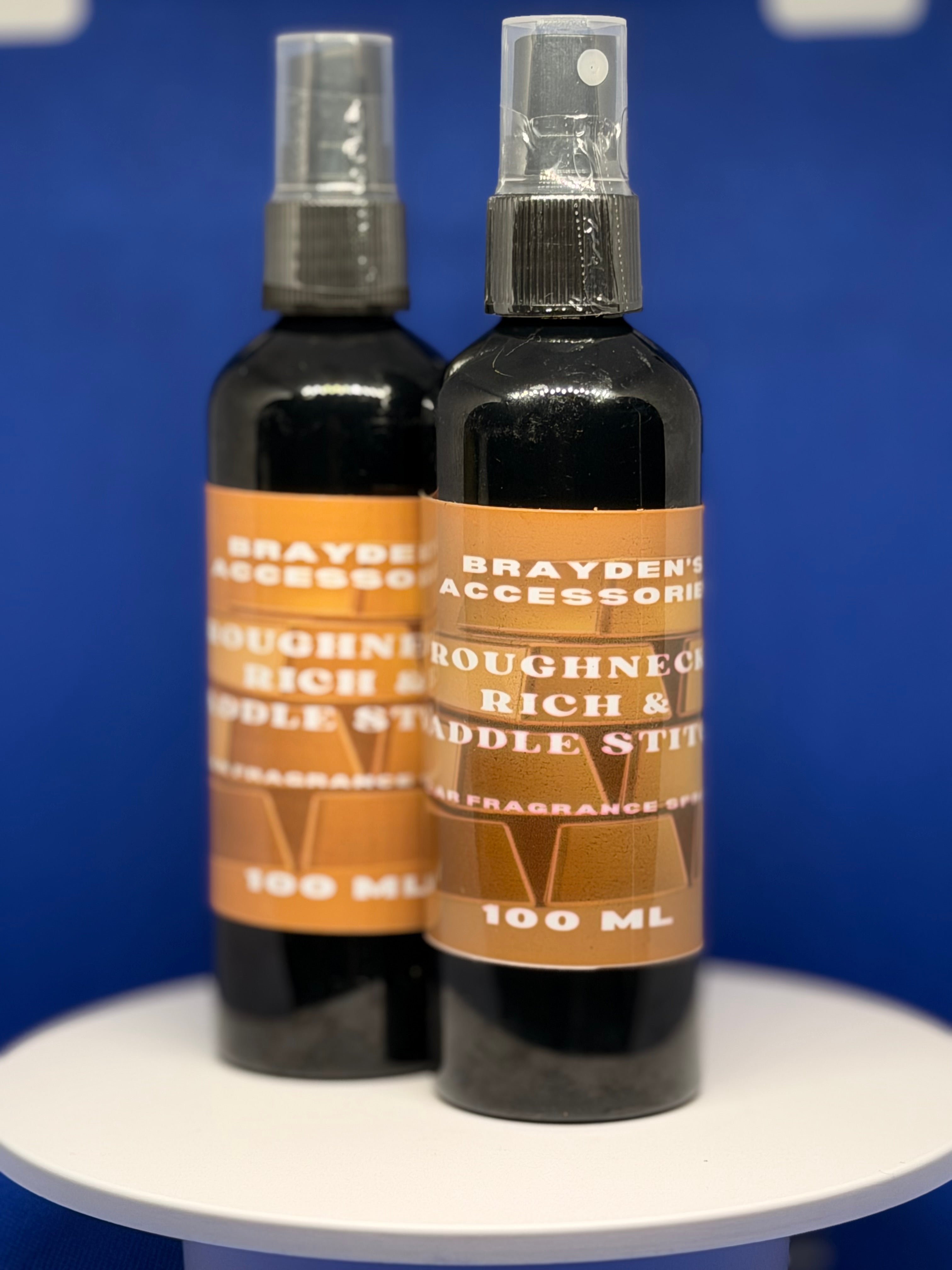 Room/car spray-roughneck rich and saddle stitch