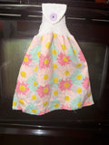 Knit top hanging towel