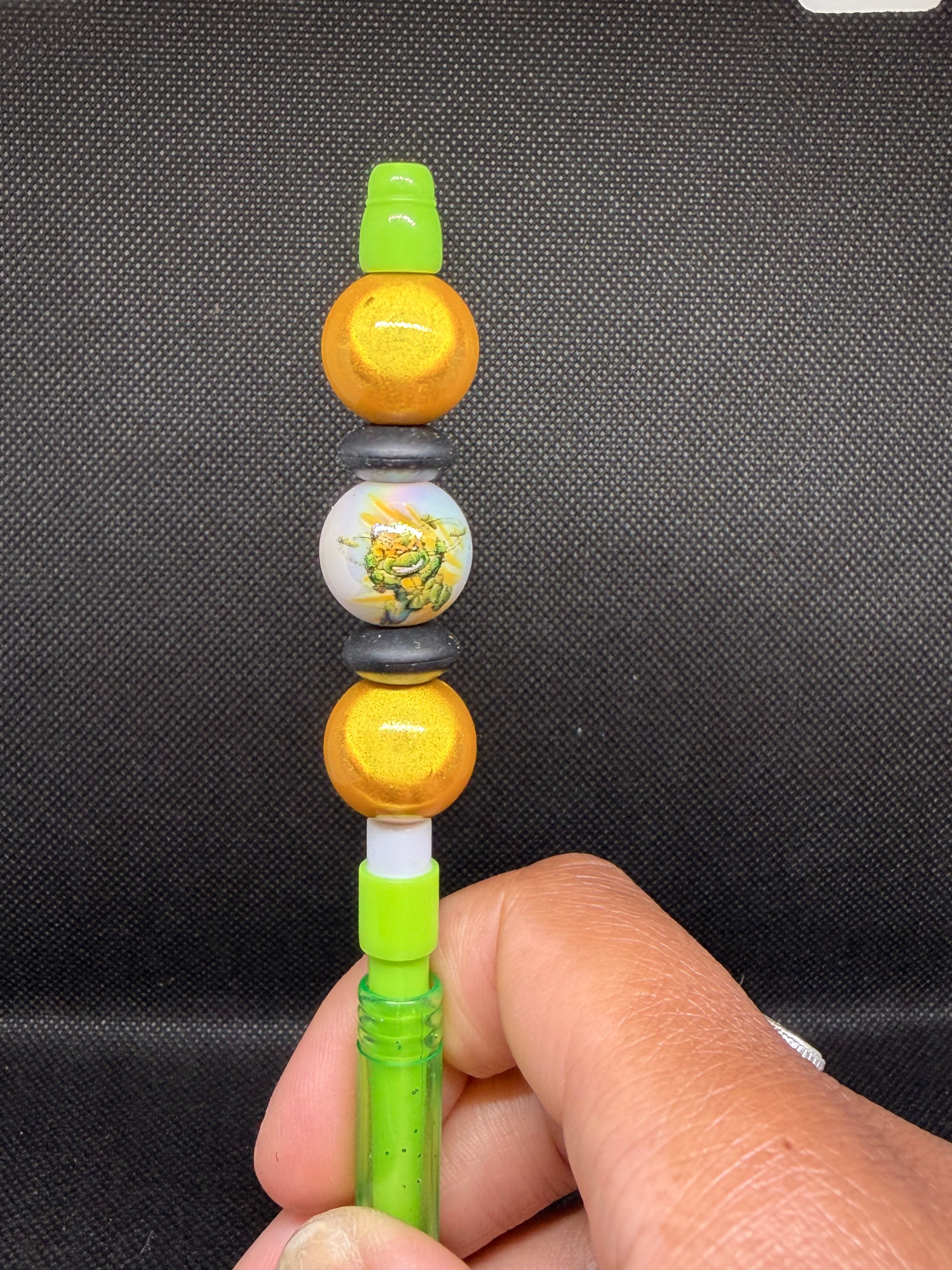 Green beaded mechanical pencil